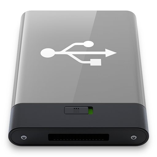 Grey USB W Icon 512x512 png